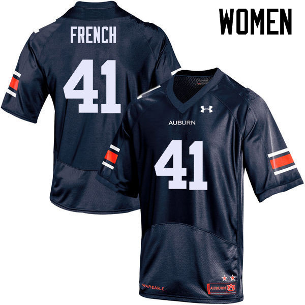 Auburn Tigers Women's Josh French #41 Navy Under Armour Stitched College NCAA Authentic Football Jersey QWX3274DU